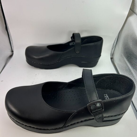 Dansko ladies Betty Leather Mary Jane Pumps 40 black heels 10-10.5 witch core - Picture 9 of 13
